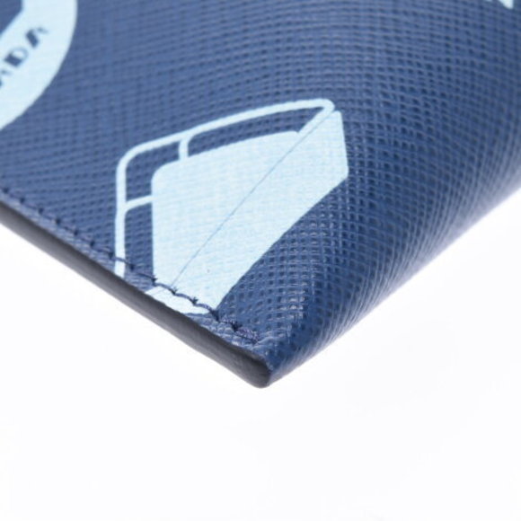 PRADA Blue Saffiano Clutch Bag - Picture 4 of 12